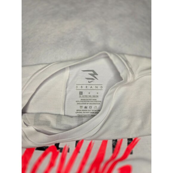 Nike 3Brand "Keep‎ It Moving" Graphic T-Shirt Split Back Athletic Sports S Youth - Picture 4 of 6